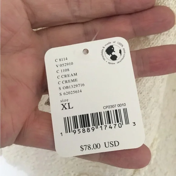 NWT We The Free Found My Friend Cozy Cream Button-Up Women's Sweater - Picture 9 of 9